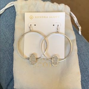 Kendra Scott clear drusy hoops